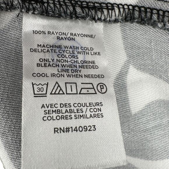 LOFT Black White Pattern Tie Closure Wrap Skirt‎ Rayon Womens Type Size 2 - Picture 4 of 6